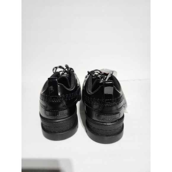 Puma x DUA LIPA Mayze Fluture Lace-Up Sneaker Black Leather Shoes WOMEN'S SIZE 9 - Picture 4 of 10